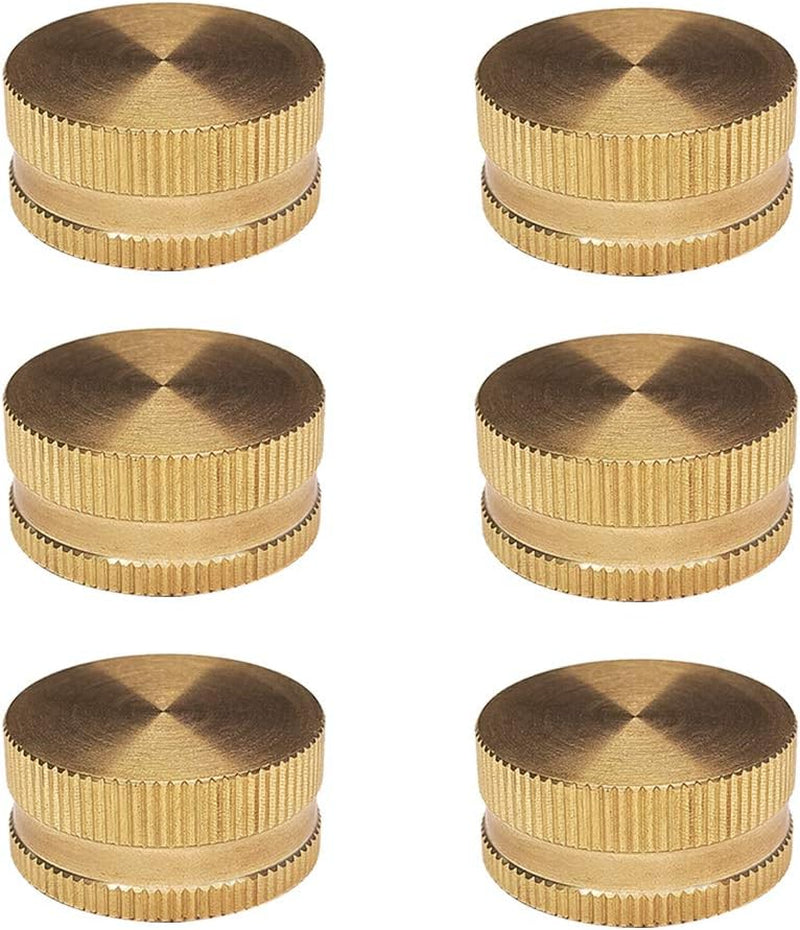 Garden Hose Cap with Washer Brass Hose End Garden Hose Connector Brass Cap 3/4" NH 6Pcs Garden Hose Female Fitting Cap