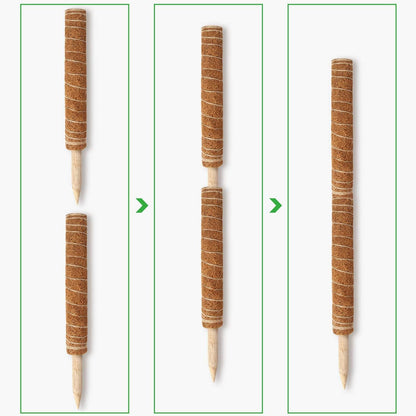 Moss Pole,  27 Inch Moss Poles - 2Pcs 17 Inch Plant Stakes Moss Sticks for Monstera Indoor Creepers Plant Support Extension Climbing Plants